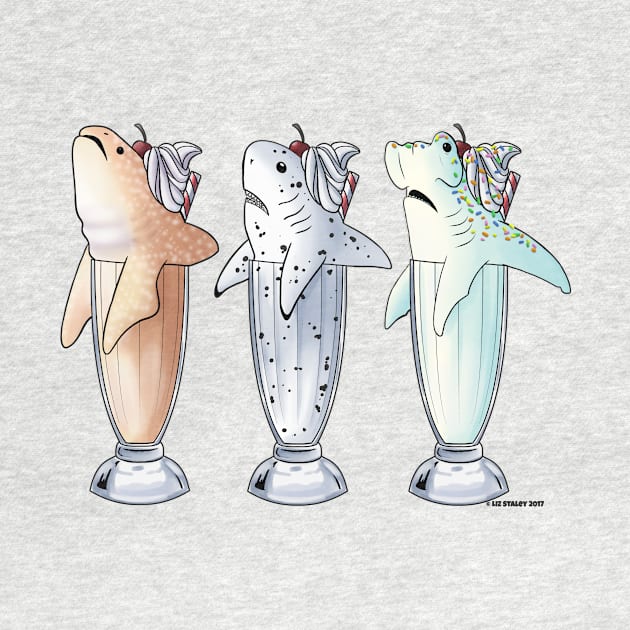 Mixed Trio of Milksharks by lizstaley